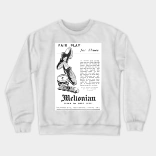 Meltonian - Leather Cream for Good Shoes - 1931 Vintage Advert Crewneck Sweatshirt